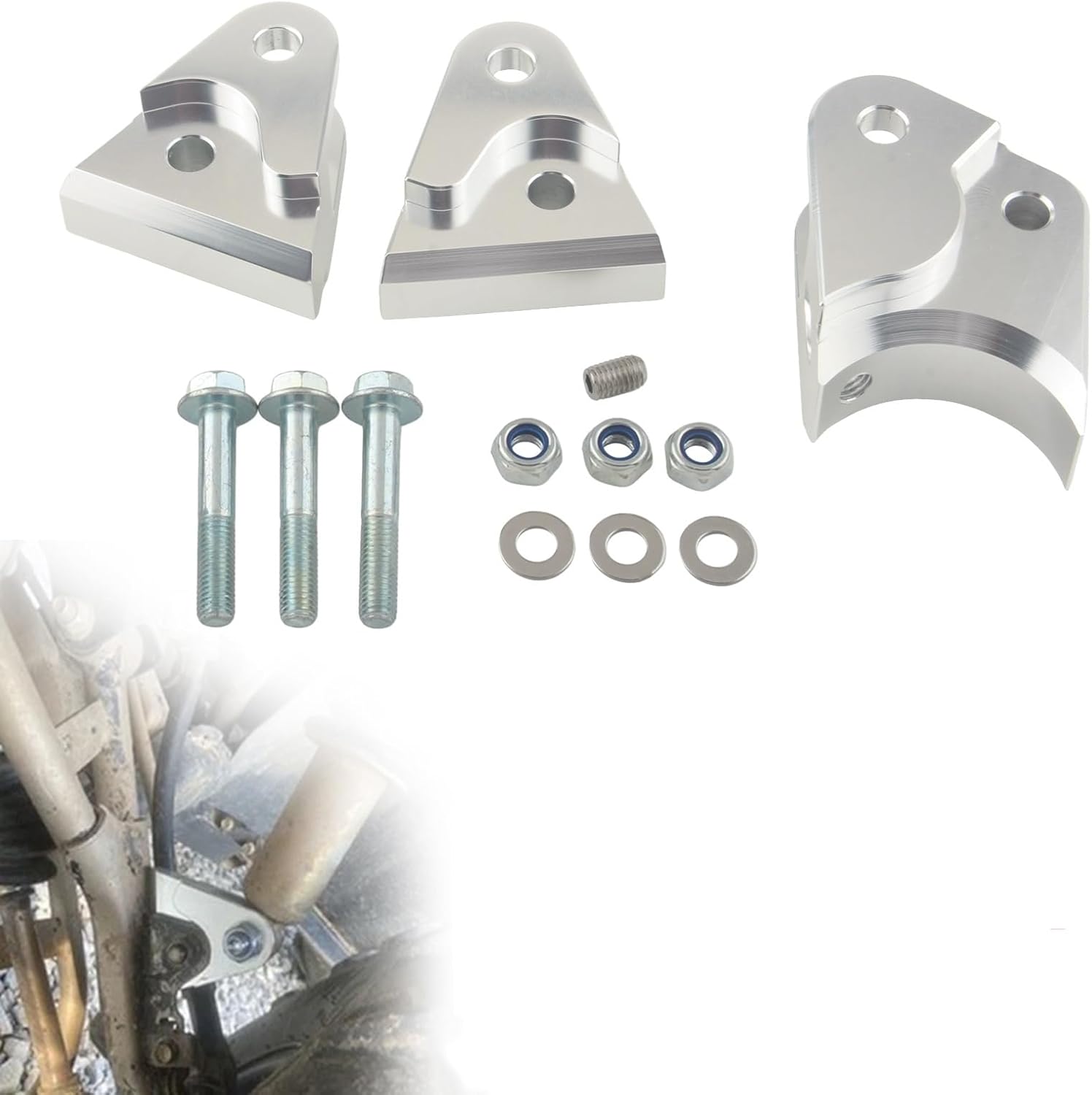Motorcycle Aluminum 2" Lift Kit Front & Rear Full Rise Lift Spacer Compatible with Honda Rancher 420 2007-2013