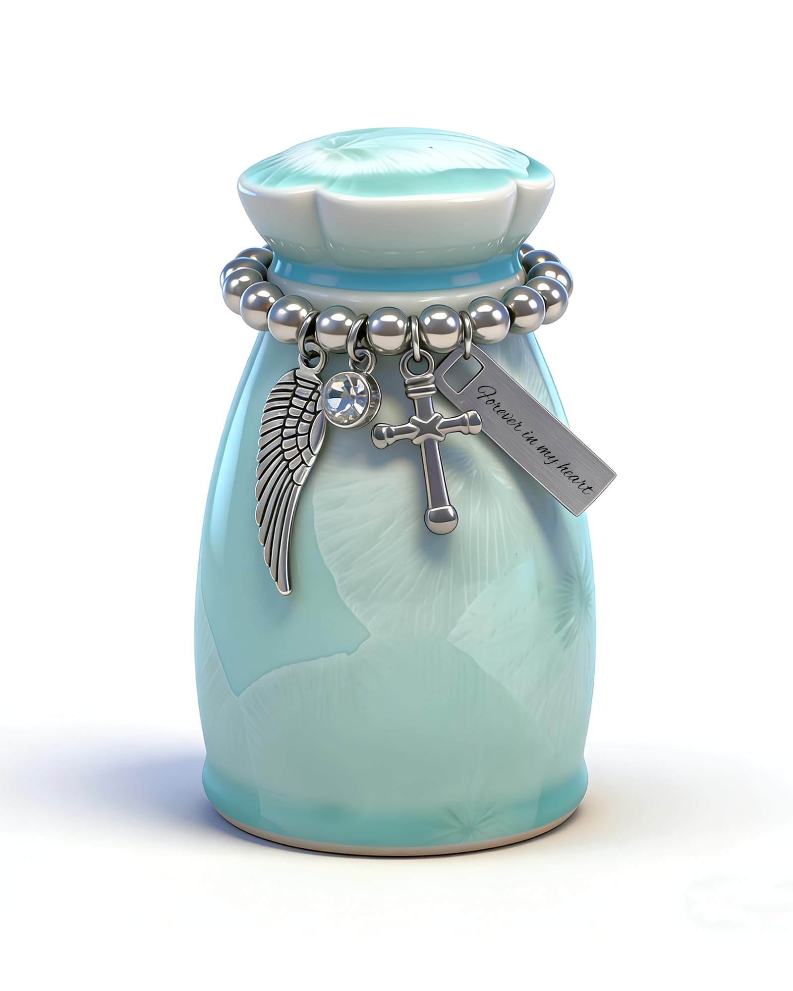Small Urns for Human Ashes Mini Marble Finish Keepsake Urn for Pet Cat Dog Ashes Memorial Cremation Urn for Women Men Decorative Funeral Urns (Blue-B)