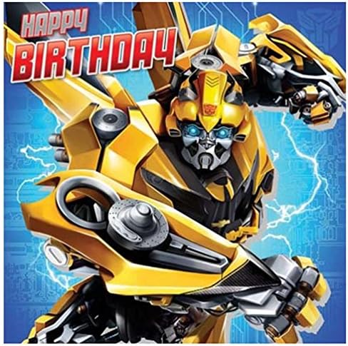 Carte D Anniversaire Carree Transformers Amazon Fr Fournitures De Bureau