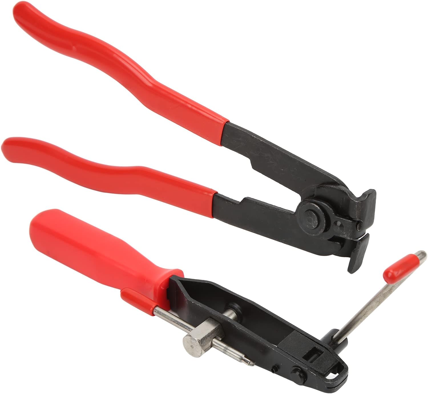 CV Joint Boot Clamp Plier, 2pcs Car Banding Tools Kit, Quality Steel Rustproof Electroplating CV Boot Clamp Pliers for Auto Repairing Household, with Heat for Durability