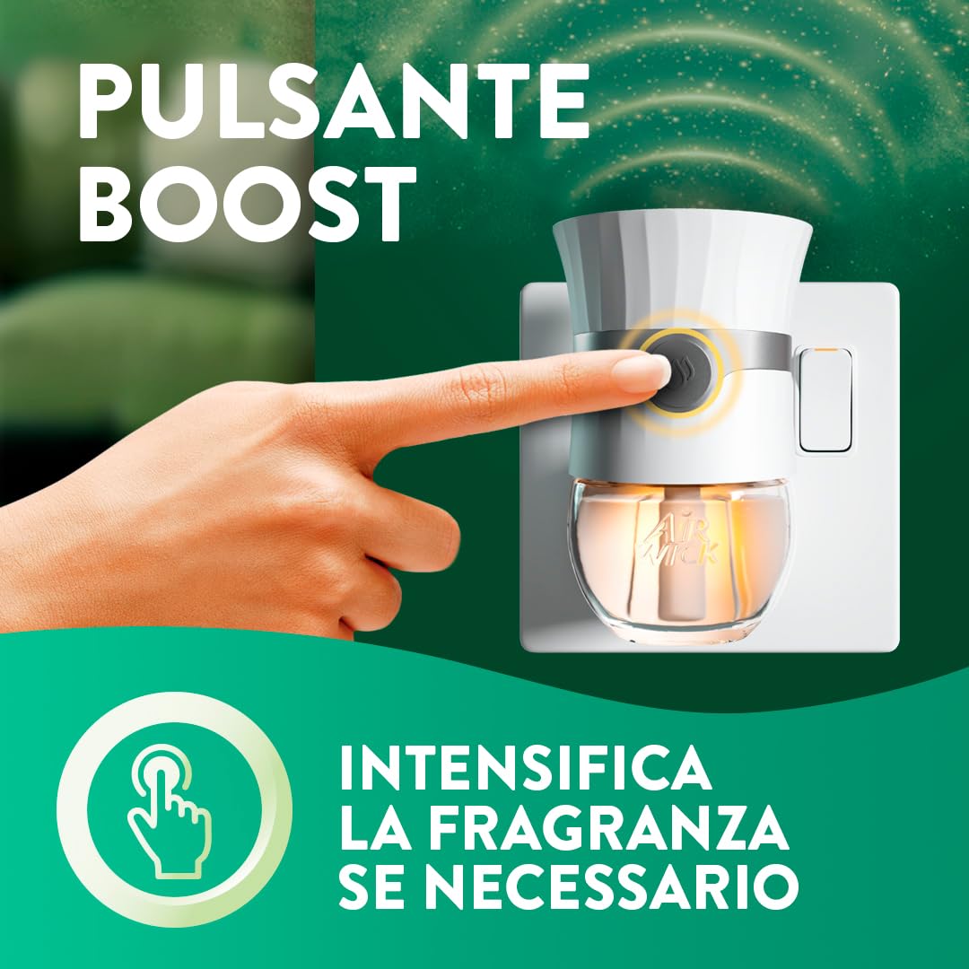 Air Wick Diffusore Elettrico di Oli Essenziali, 1 Diffusore completo gadget, 1 Ricarica per Diffusore Elettrico, Fragranza Dolce Vaniglia e Burro di Karitè
