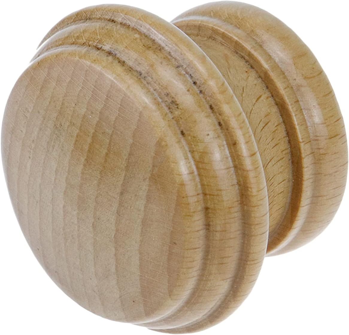 T Tulead 2PCS Wood Curtain Rod Finials (Wood Color)