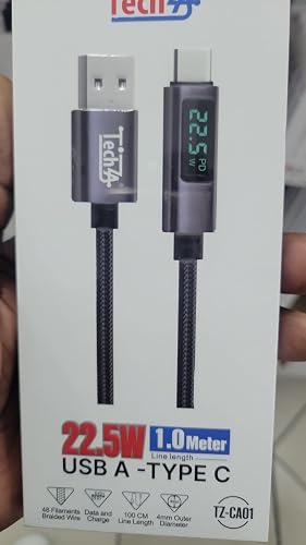 USB-A to Type-C Cable 22.5W, 1m