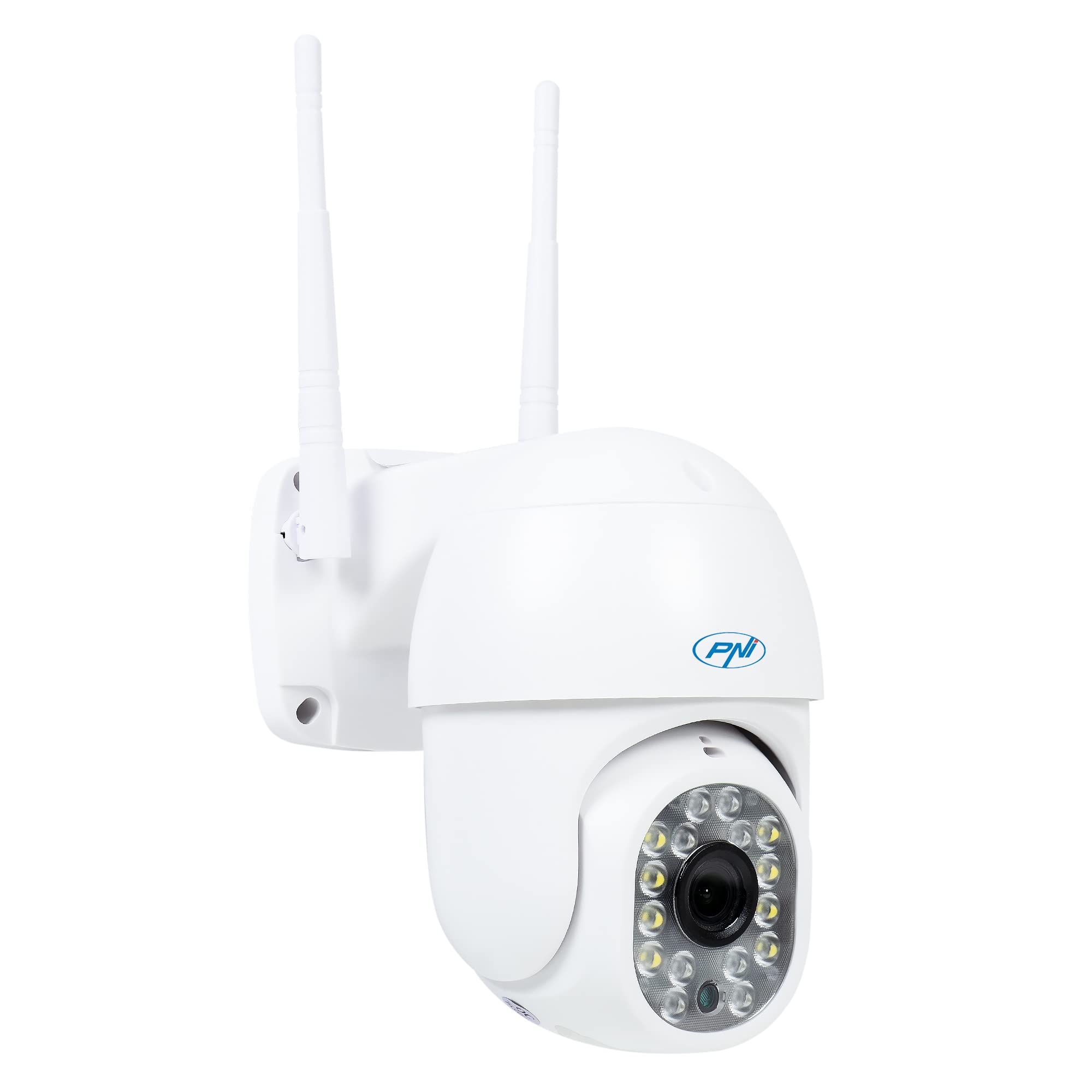 Telecamera di videosorveglianza wireless PNI IP440 WiFi PTZ, 4 MP, zoom digitale, slot micro SD, stand-alone, allarme di rilevamento del movimento, tracciamento del movimento