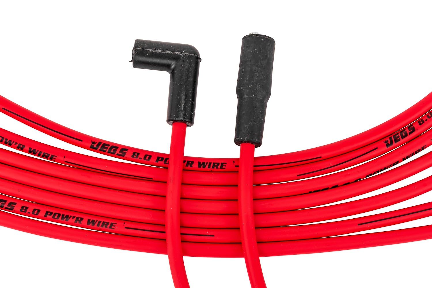 JEGS 8 mm Red Hot Pow�r Wires | Fits 1993-1997 LT1 Camaro/Firebird | Made in USA | 90 Degree Spark Plug Terminals | Includes Wire Markers, Wire Separators, & Dielectric Grease