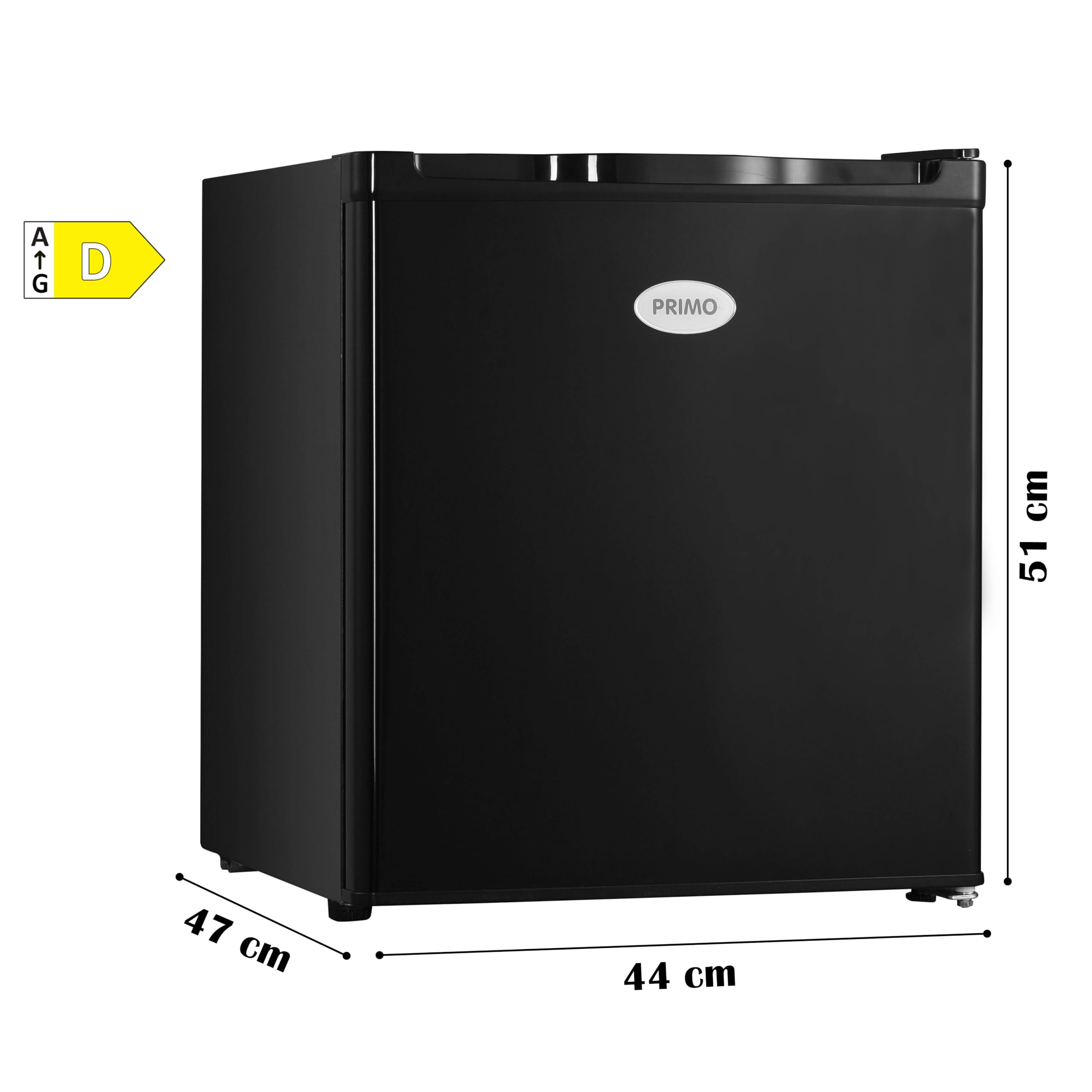 PRIMO PR148DV Mini Gefrierschrank - Gefrierschrank Klein - Freistehend - 33L - D - Schwarz