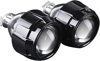 Astra Depot 2X 2.5 LHD Mini Bi-xenon Projector Lens Kit High Low Headlight Shrouds H1 H4 H7 Black
