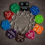  National Engraver Etiquetas de Identificación de Mascotas Perros y Gatos Personalizadas Grabado Plástico Acrílico