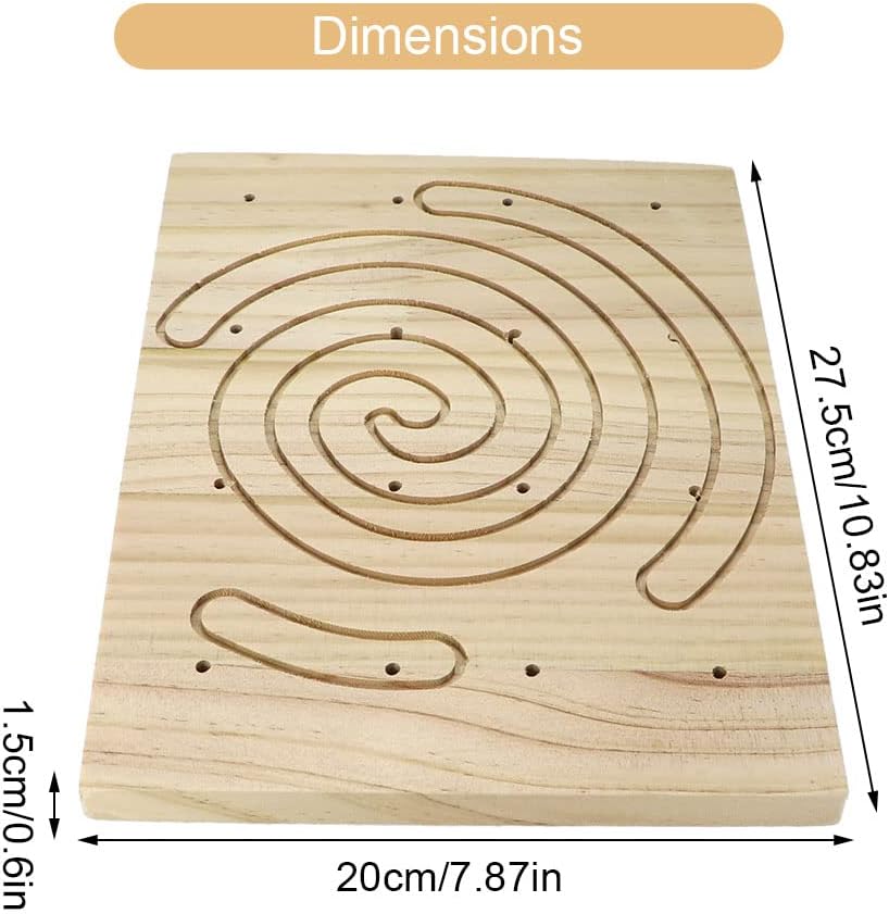 Litewoo Rabbit Scratch Board Foot Pad Mat Chew Toy Grinding Claws Teeth Natural Wood for Small Animal Rabbit Hamster Chinchilla Guinea Pig Ferret Gerbil Bunny Rat Cage Accessories (A) image 2