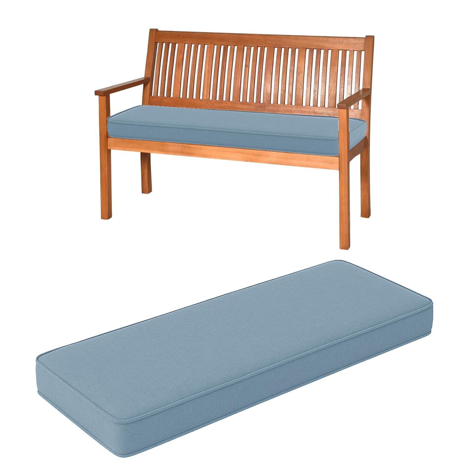 Coussin de banc antidérapant 180x40x5 cm amovible pour chaises longues