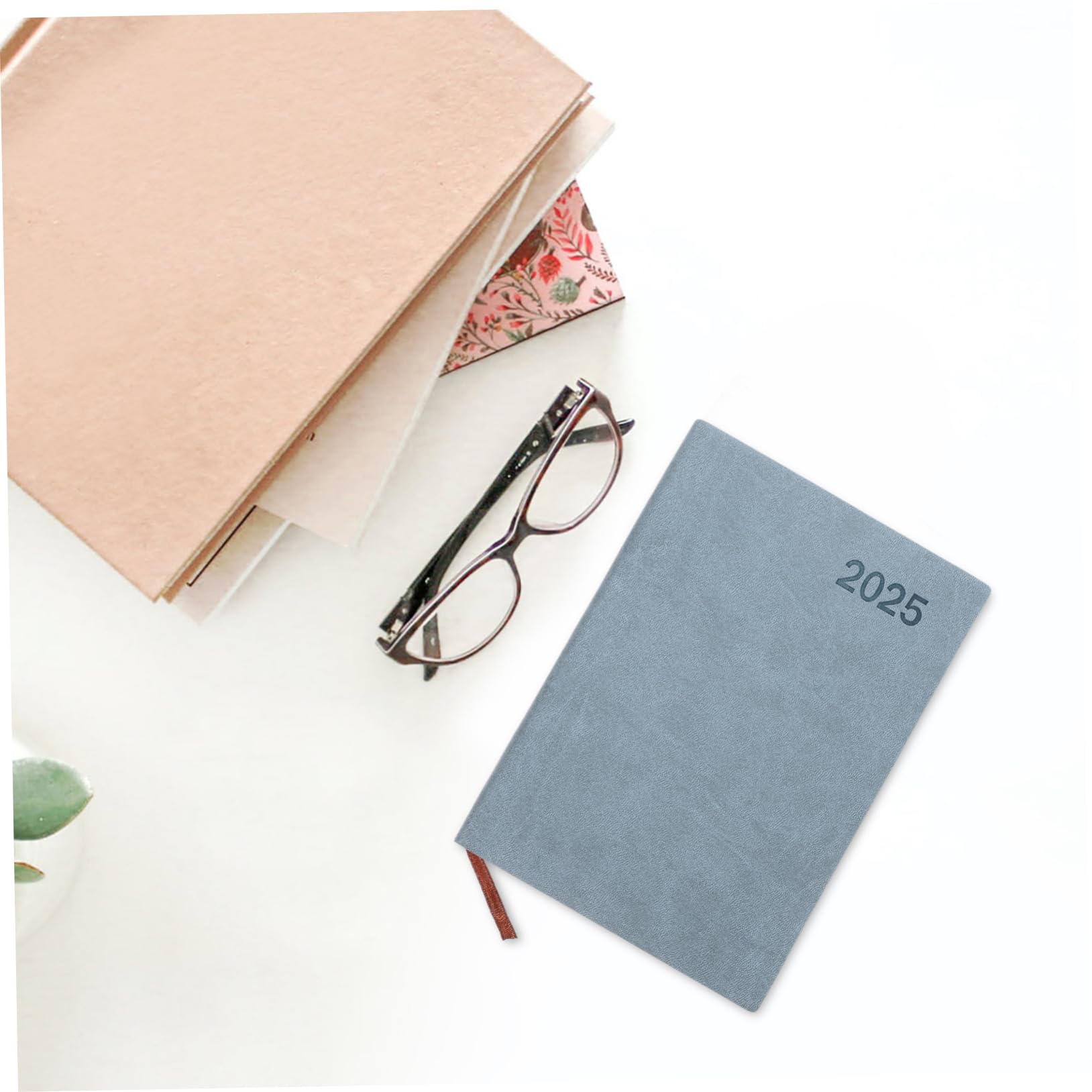 Angoily 3 Pezzi Agenda Planner con Copertina PU Taccuino Organizer Giornaliero e Annuale Leggero e Portatile per Casa e Ufficio Pianificazione e Organizzazione