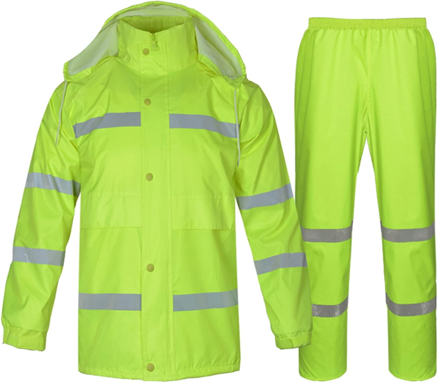 雨のスーツ ウルトラライトの防水防風フード付きの反射雨の歯車 サイクリング