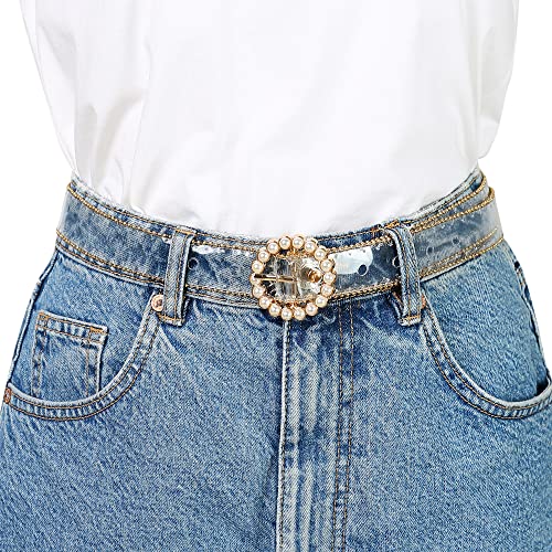 Allegra K Stylish Womens Clear Waist Belts for Dresses Transparent Belts Pin Buckle4