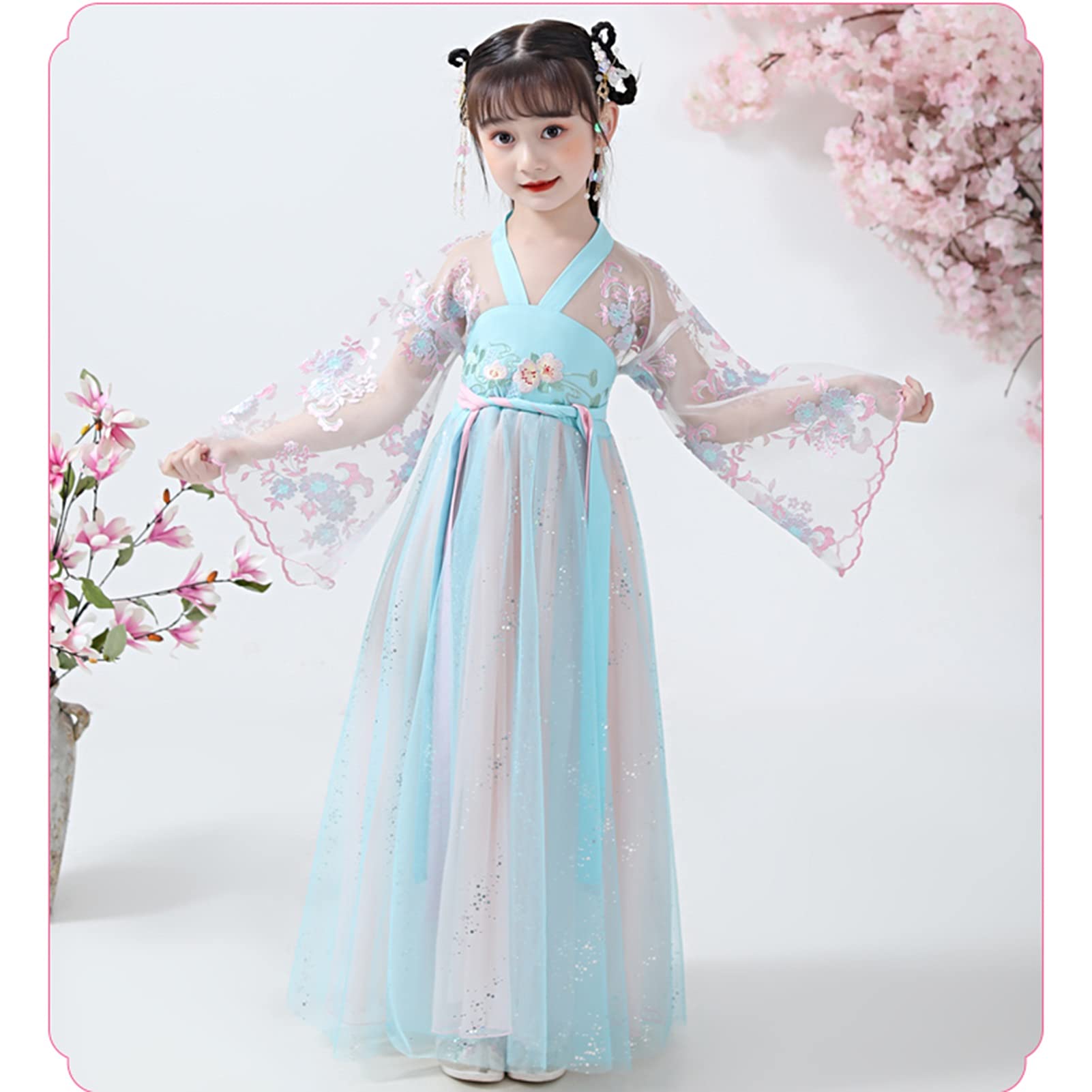 Amazon.co.jp: 漢服 民族衣装子供服 女子小学生・中学生