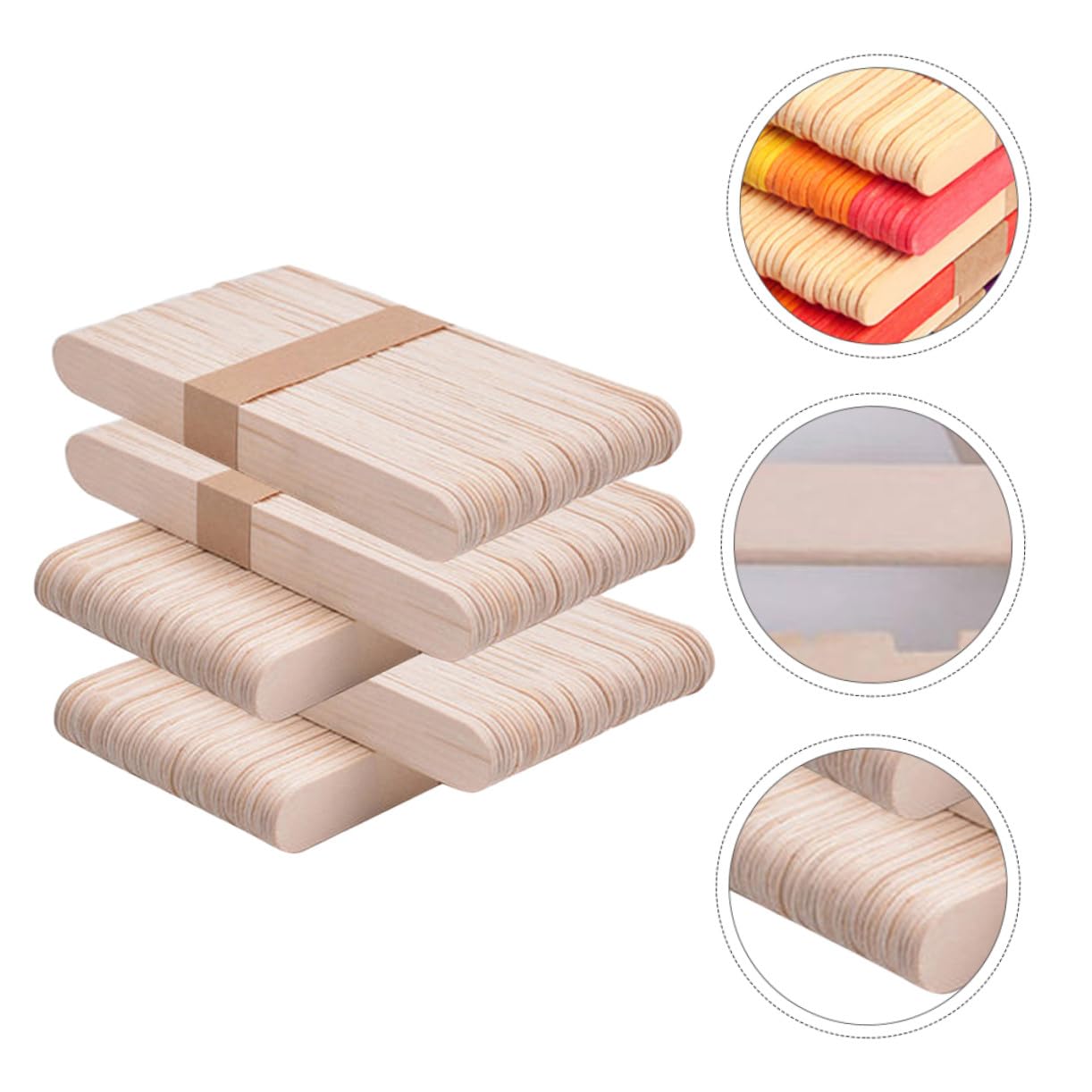 250 Piezas Palitos de Madera Naturales para Manualidades Palitos de Helado DIY para Proyectos Escolares y Actividades Infantiles