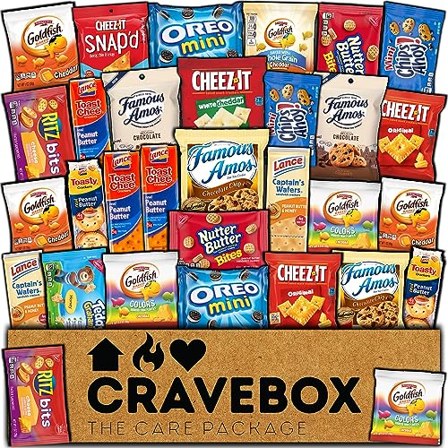 CRAVEBOX Cookies and Crackers Snack Box Variety - Christmas - Col...