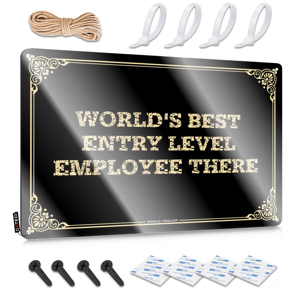 World's Best Entry Level Employee There Sweet Vintage - Men Decor Matal Sign Wall Art Decoration(30X40CM)