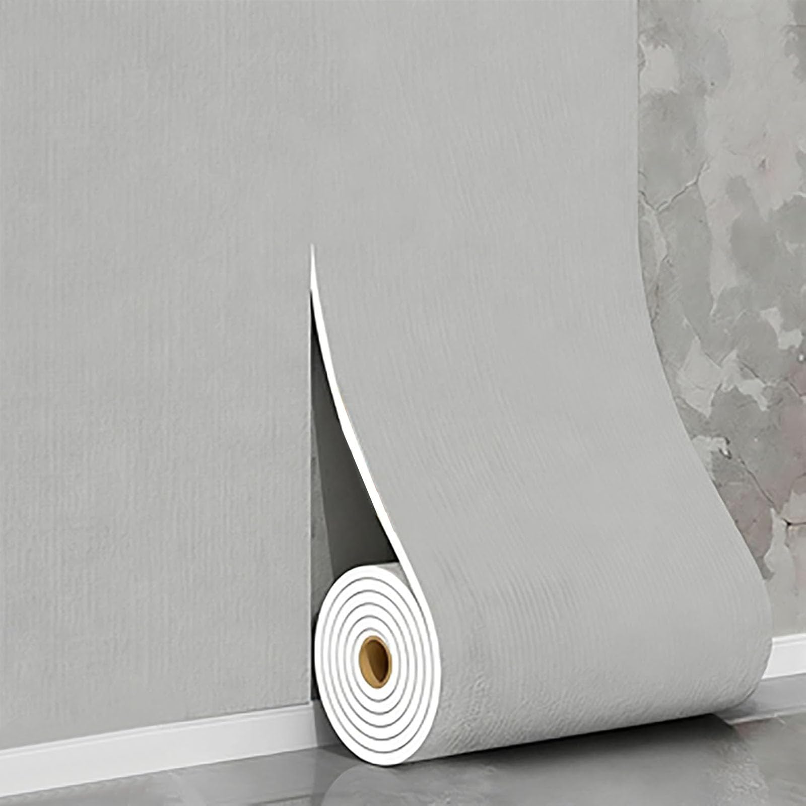 Papier peint isolant pour chambre et salon film adhesif thermique gris 5mm