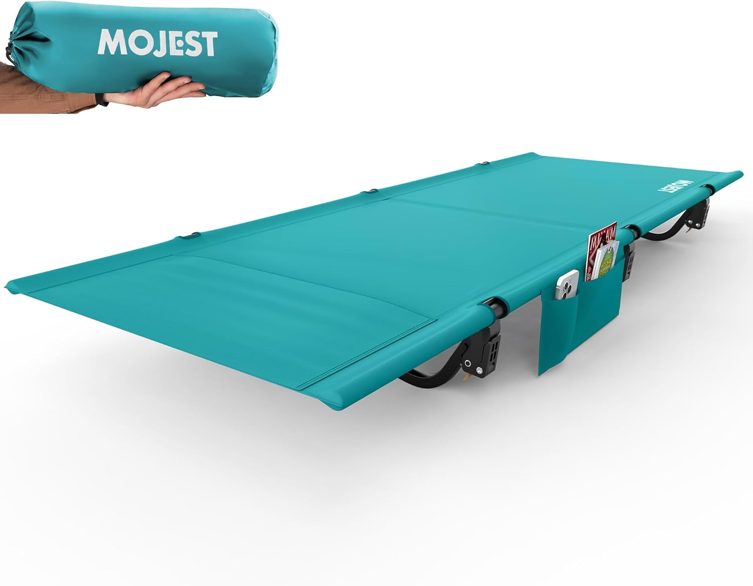 Ultralight Camping Cot for Adults, Portable Folding Camping Bed, Supports 350 lbs - Lightweight for Travel, Camping, Hiking, Backpacking, Mountaineering (Blue)