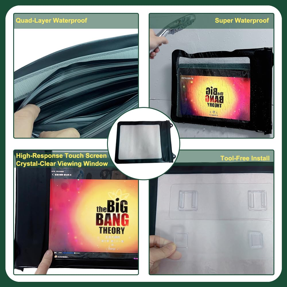 BCDHAMATE Waterproof Wall Mount Tablet Holder for iPad Pro 11