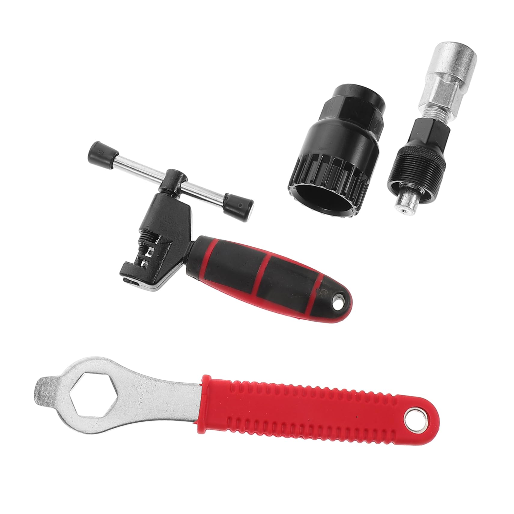 balacoo Portable Bike Repair Tool Set Carbon Steel Plastic Construction Multi-Function Crank Puller Bike Wrench for Versatile Use