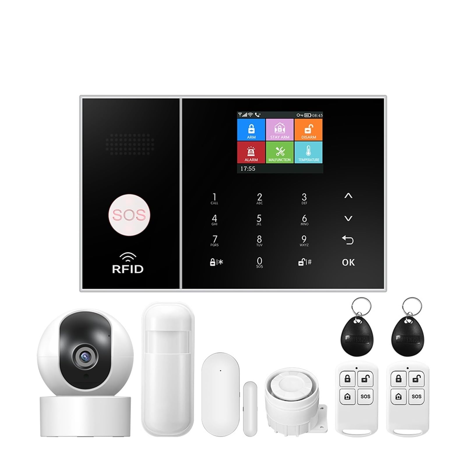 Système d'alarme sans fil 4G WiFi maison connectée Tuya avec kits anti-intrusion