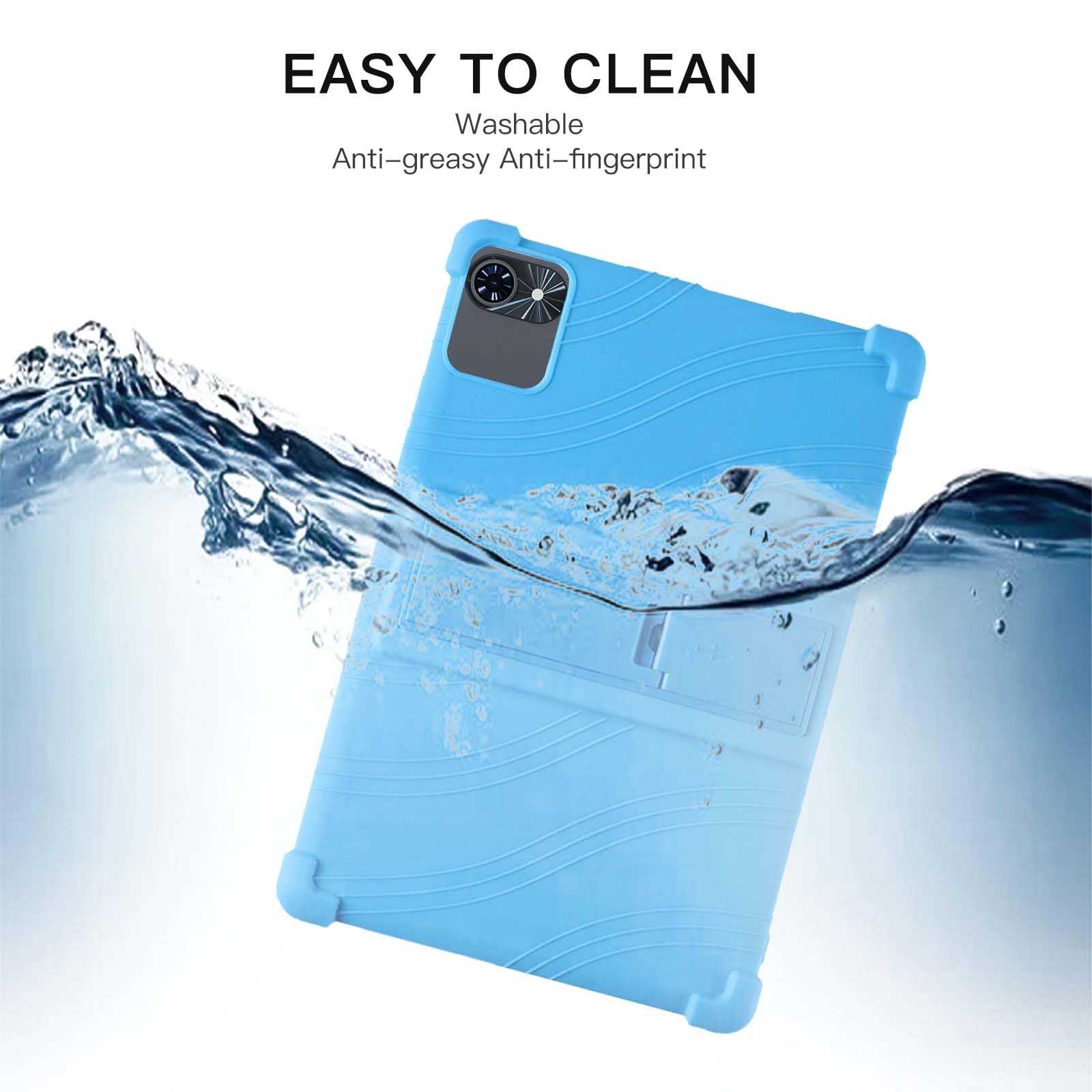 Custodia In Silicone TPU Per Tabwee T80 (10,5 Pollici) + 4 Pellicole In Vetro Temperato - Morbida, Sottile, Antiscivolo - Verde - 2