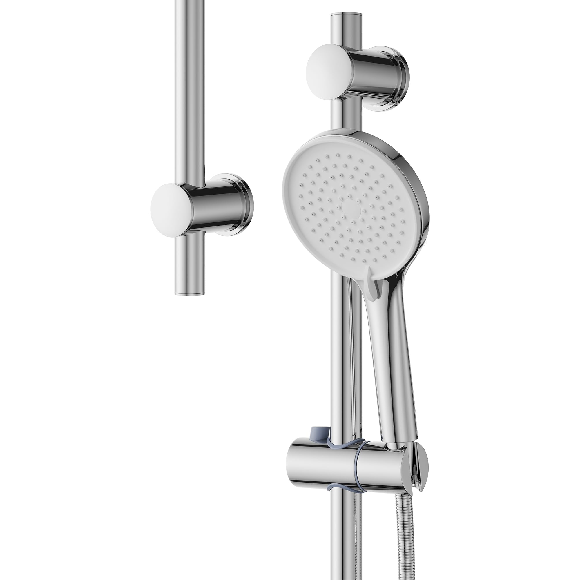 Morado Chrome Stainless Steel Shower Slider Bar With 3 Modes Hand Shower (Without Shower Tap),150Cm Shower Hose,Adjustable 68Cm Shower Riser Rail, Finish