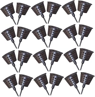 Toyvian 30pcs Plastic Fertilization Cups with Lids for Orchids and Bonsai Dual Purpose Nutrition Containers for Garden Care and Decorative Planting