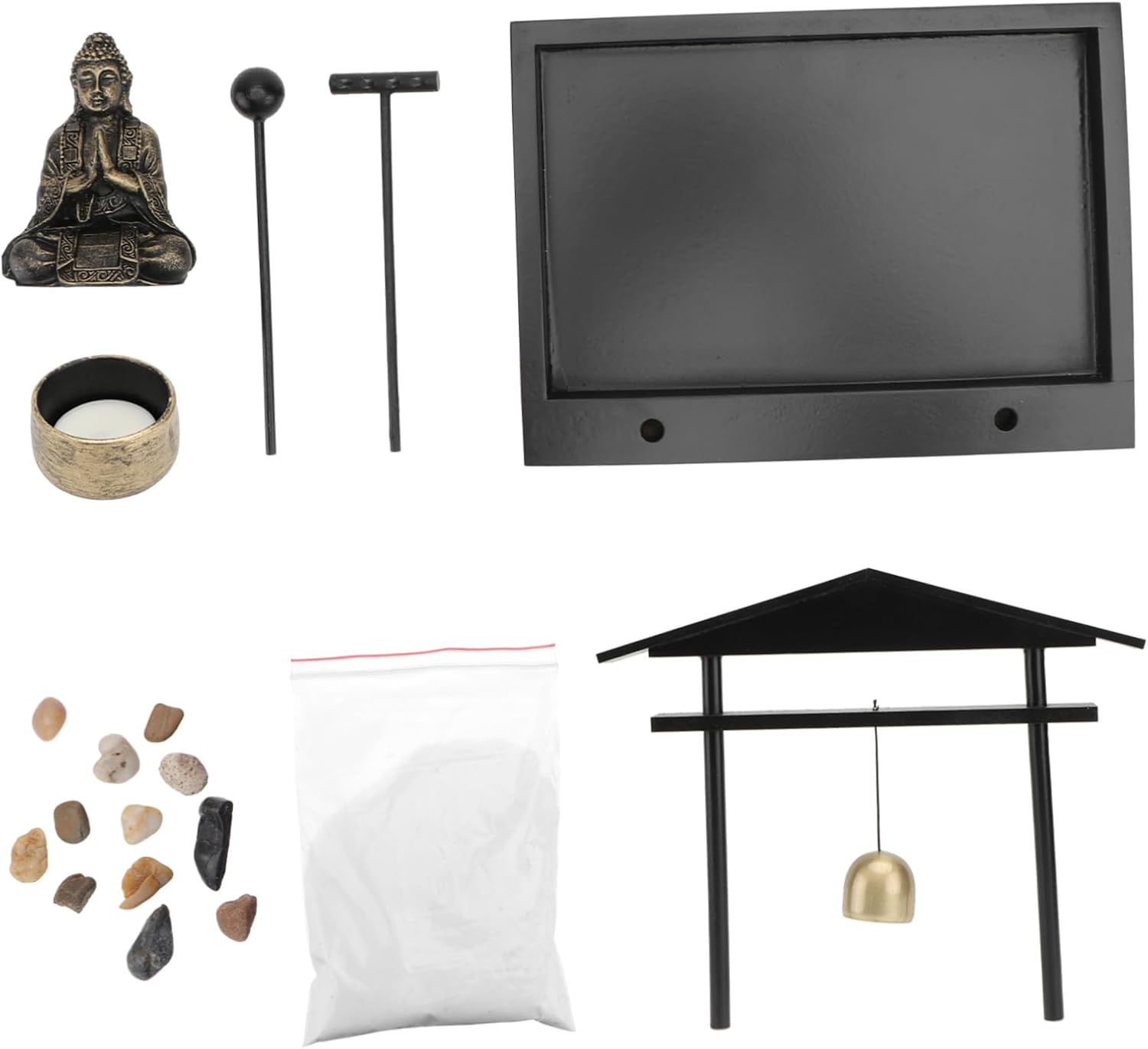 GLEAVI 1set Zen Sand Table Ornament Buddha Figure Decorative Landscape for Meditation and Relaxation for Adornment