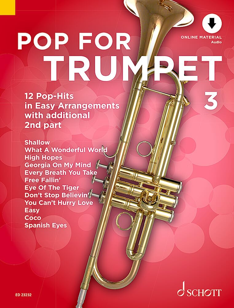 Pop for Trumpet 3 Band 3: 12 Pop-Hits in Easy Arrangements with Additional 2nd Part: 12 Pop-Hits in Easy Arrangements. Vol. 3. 1-2 trumpets.