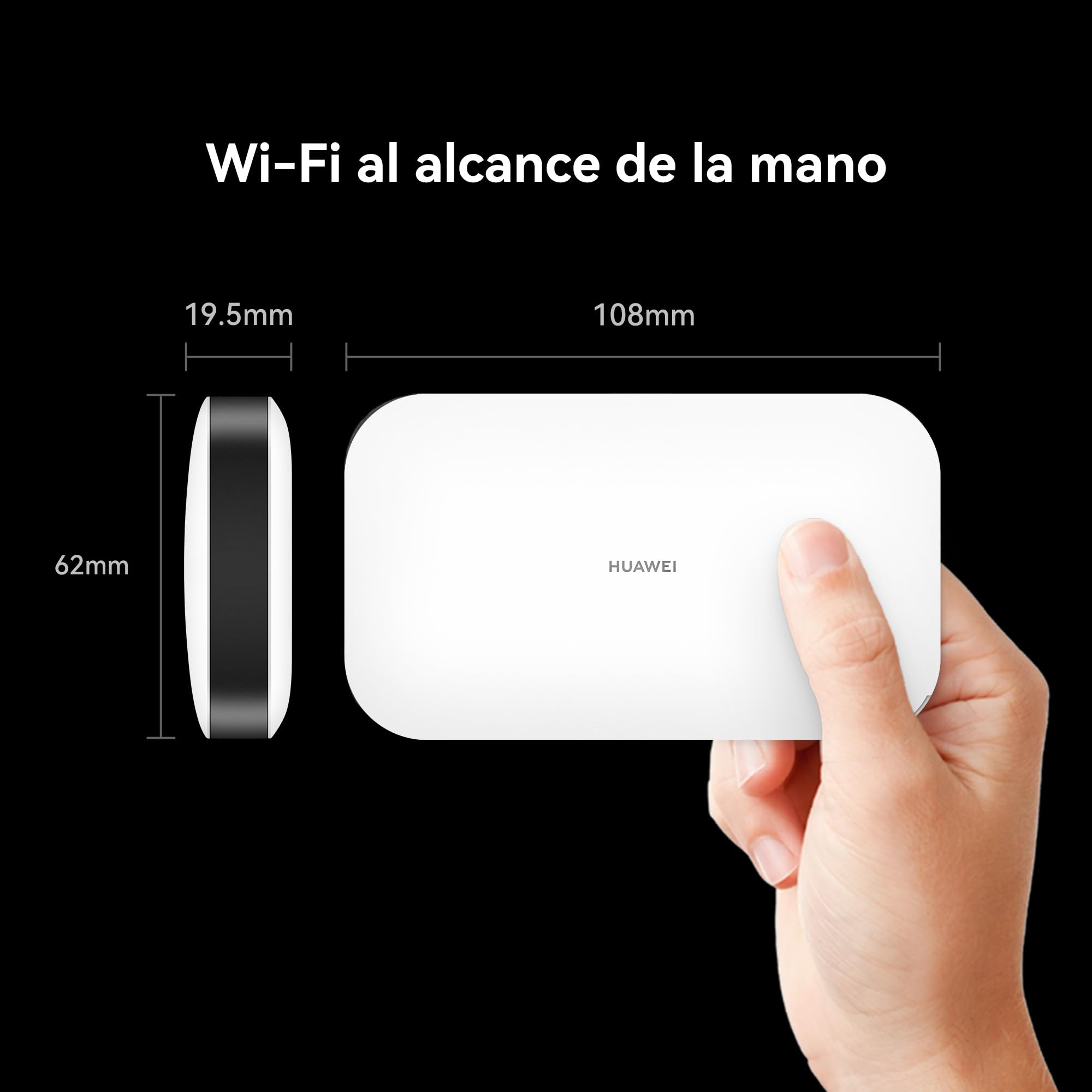 HUAWEI 4G+ Mobile WiFi 3s (Type C), E5783, Router, Router móvil de Zona Wi-Fi portátil Cat.7 con Tarjeta SIM, LTE Descarga a 300 Mbps/Carga a 100 Mbps, Todas Las Tarjetas SIM,42 Meses de Garantía