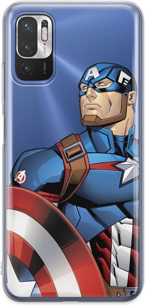 ERT GROUP Mobile Phone case for Xiaomi REDMI Note 10 5G / Poco M3 PRO Original and Officially Licensed Marvel Pattern Captain America 024 adapted to The Shape of The Mobile Phone, case Made of TPU
