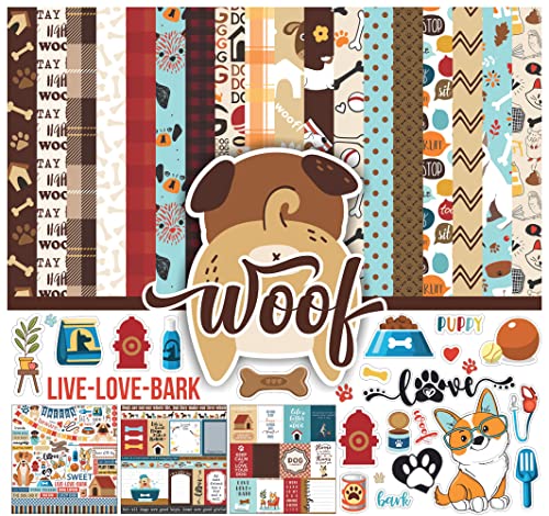 Inkdotpot Pet Dog Theme Collection Double,Sided Scrapbook Paper Kit Cardstock
