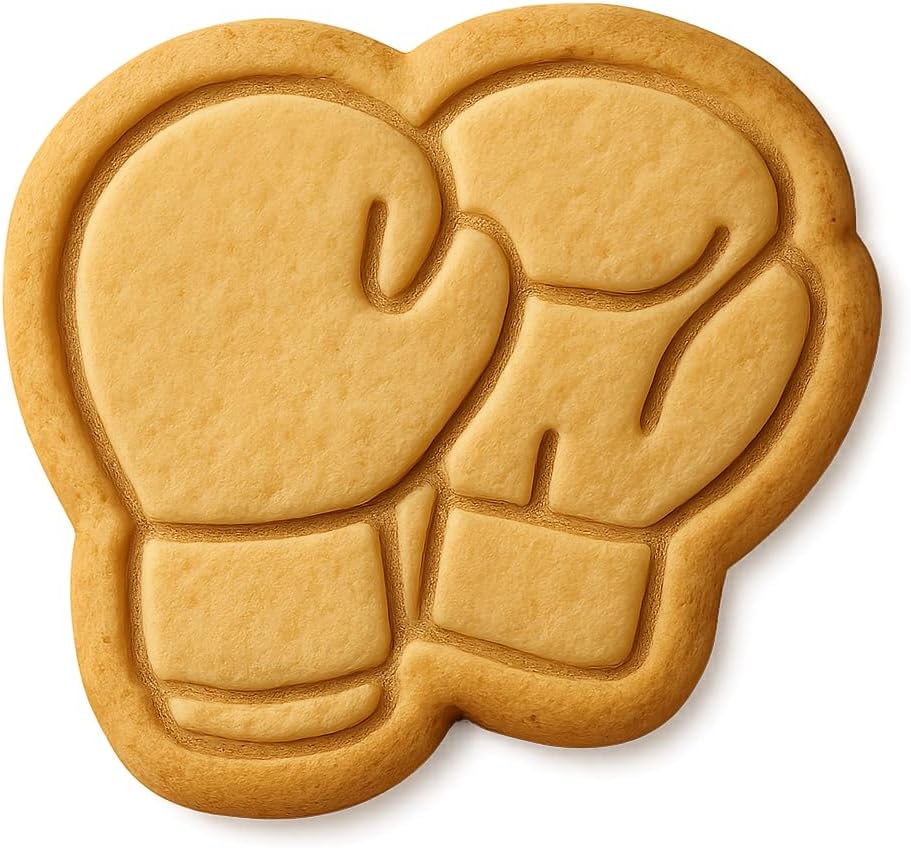 Boxing Glove Pair Cookie Cutter & Stamp, Fondant & Clay - 4x3.7