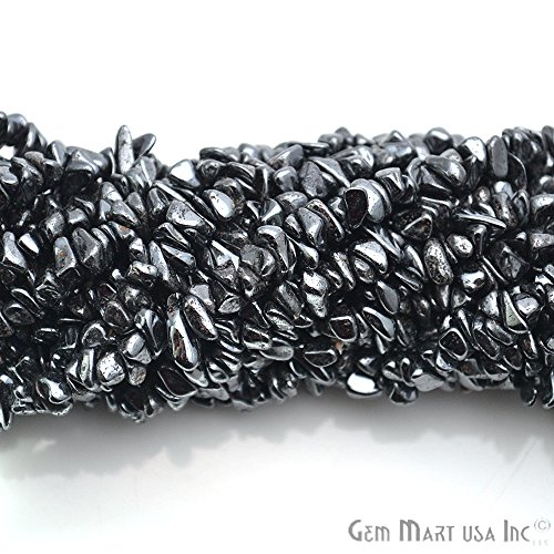 Gemmartusa Hematite Chip Beads Natural Stone Beads 1 Strand 34 Inch Jewelry Making Supplies (Chht-70001) #TOP2