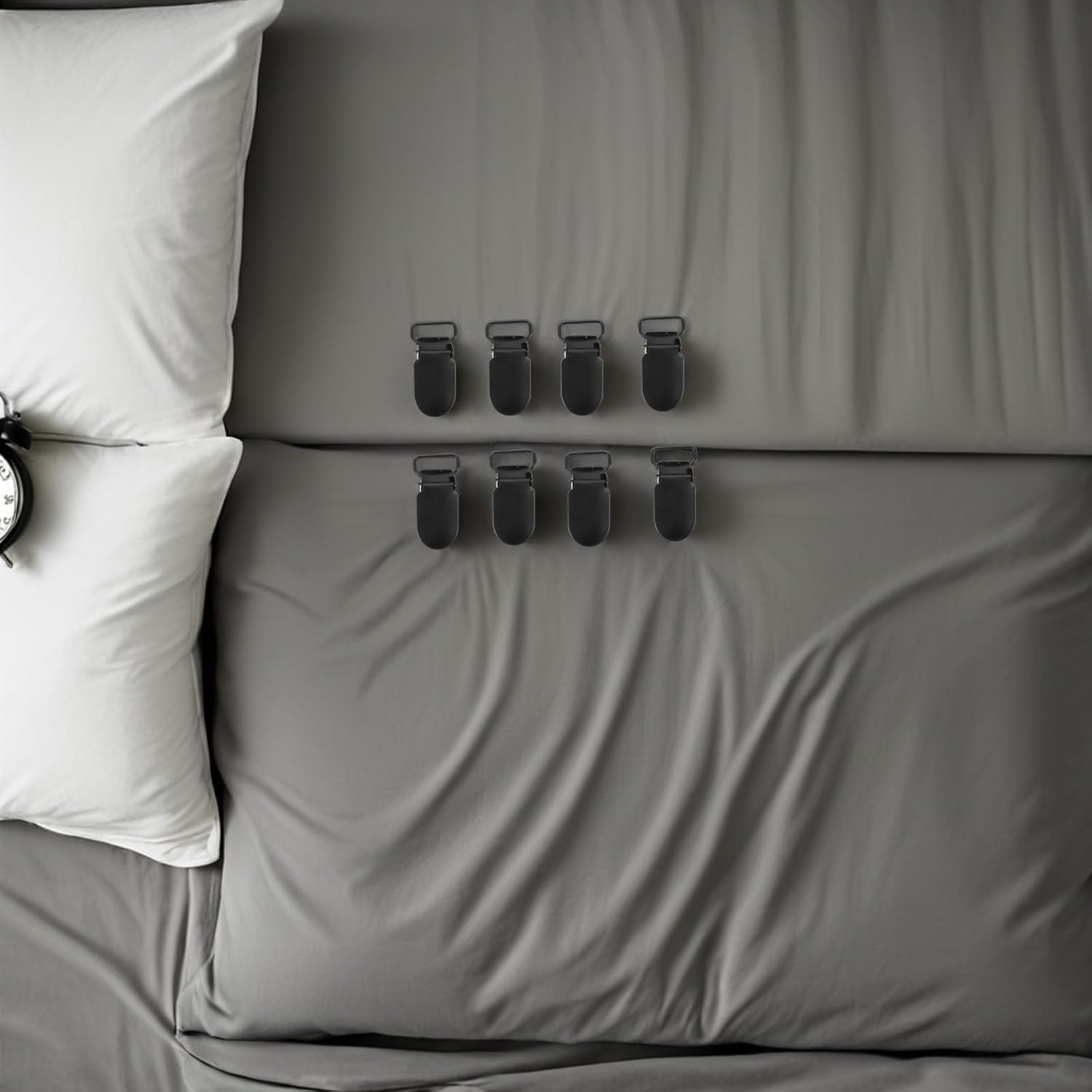 50pcs Heavy Duty Metal Bed Sheet Clip Fasteners for Mattress Covers and Fitted Bed Sheets with Quick Installation and Universal Compatibility for Home Bedding