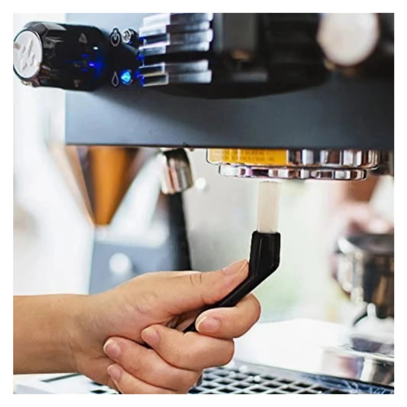 Kaffeemühle Reinigungsbürste Kaffeemaschinenbürste | Reinigungsbürste aus Holz for Schleifmaschinen und Nylonbürste(Set G)