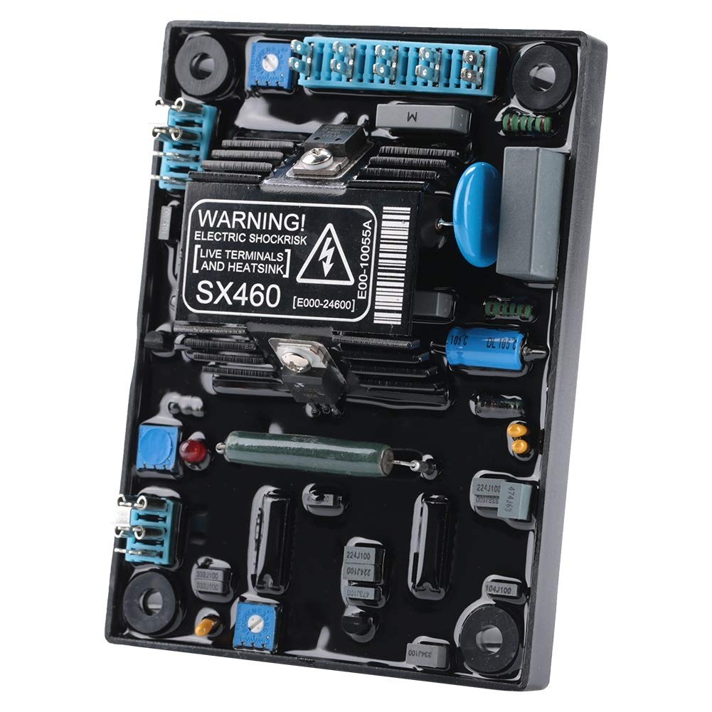 Jadeshay Regolatore di Tensione,SX460 AVR Regolabile Generatori Accessori Modulo Stabilizzatore Motore di Tensione Automatico per Generatore Motori Diesel,Ingresso CA 120 (95-132) V / 240 (190-264) V