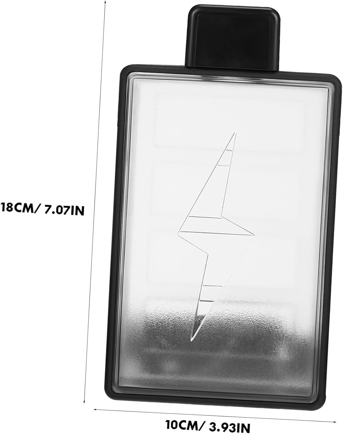 Flat Water Bottle Stylish Rectangular Design with Strap Portable Sports Water Bottle for Exercising and Outdoor Use and Space-saving for Women