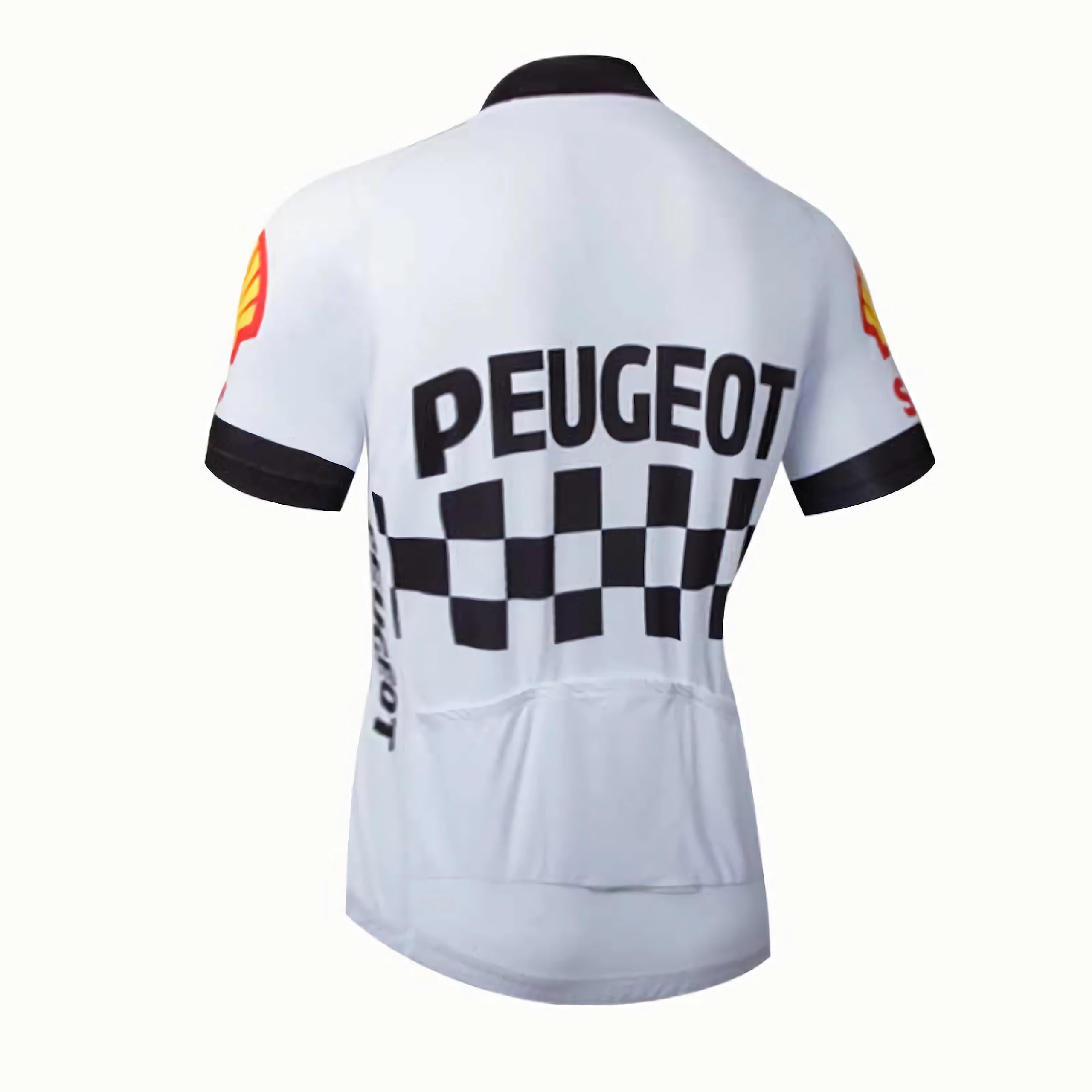 Maillot Cycliste Professionnel pour Homme à Manches Courtes,Tissu Extensible,Protection Solaire Respirante,3 Poches