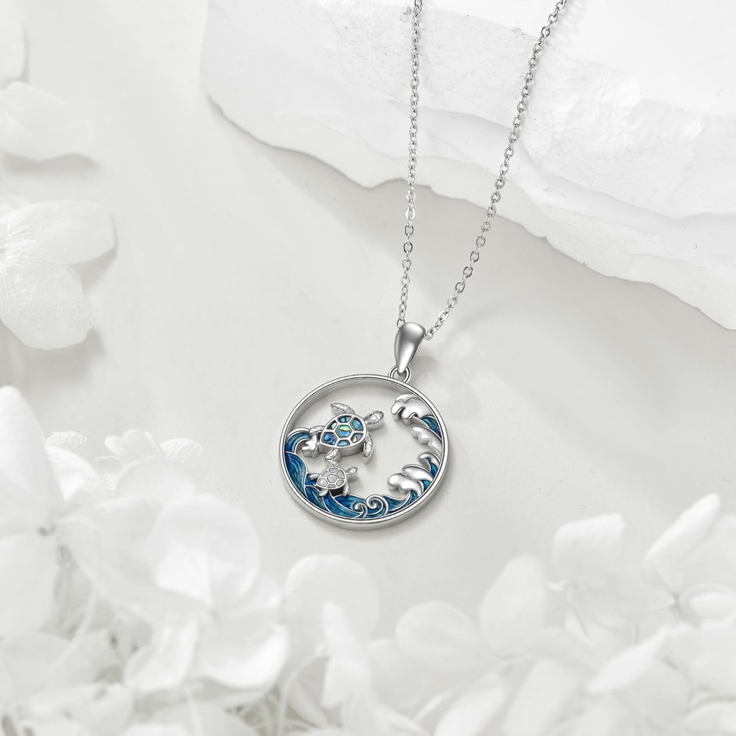 TIGER RIDER Ocean Necklace Sterling Silver Starfish Pendant Necklace Cubic Zirconia Starfish Jewelry Birthday Gifts for Women Ocean Lovers - Image 3