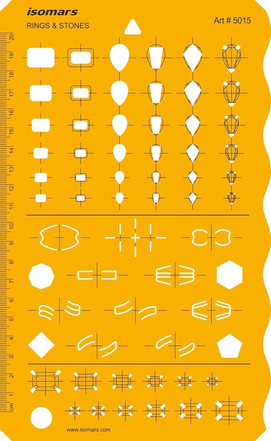 Isomars Jewelry Design Template โ Art & Craft Drawing Stencil for Sketching, Drafting & Jewelry Making