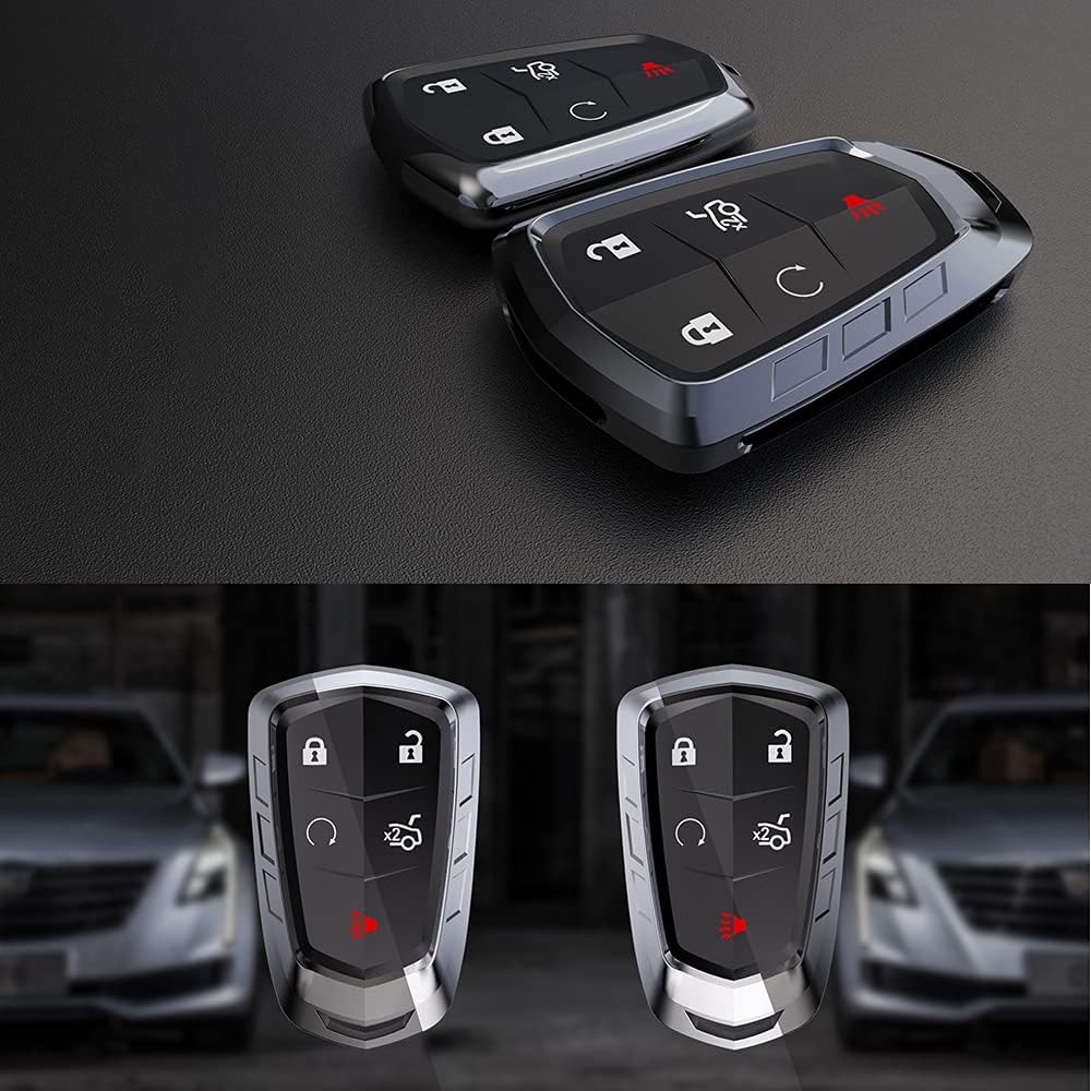 Metal Key Fob Case Cover Fit for Cadillac Escalade CTS SRX XT5 ATS STS CT6 XTS XT4