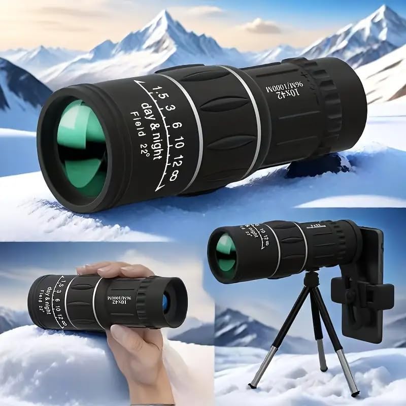 16X52 HD Monocular Telescope, High Contrast & High Resolution Images, Portable Waterproof, HD Monocular Scope for Bird Watching Hiking Camping Travelling - Image 2