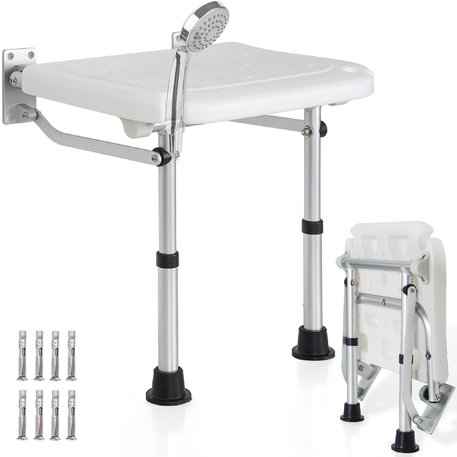 ouutmee tabouret de douche pliable mural