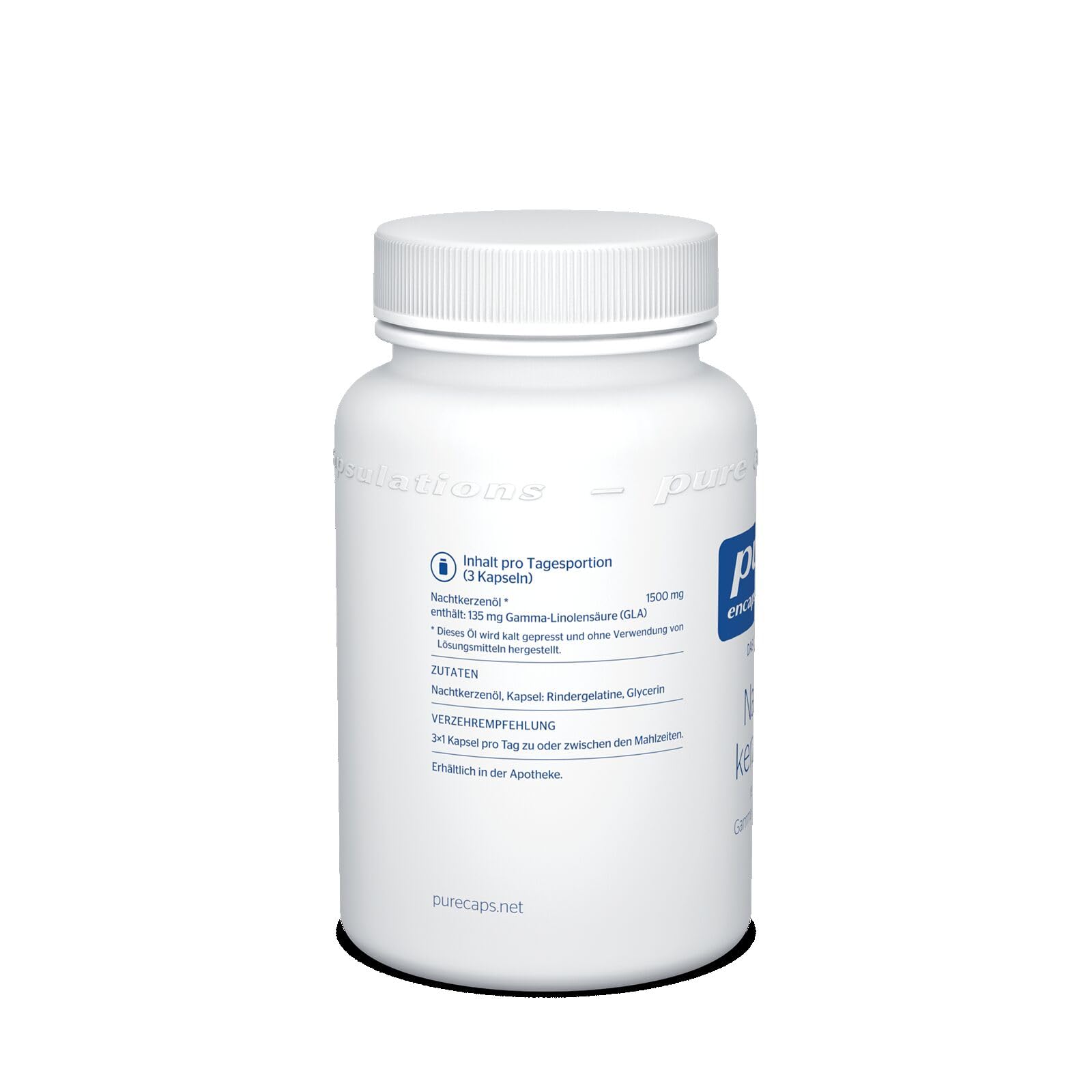 Pure Encapsulations - Nachtkerzenöl - Kalt gepresst, 9% Gamma-Linolensäure, Skincare Nahrungsergäzungsmittel - 100 Kapseln