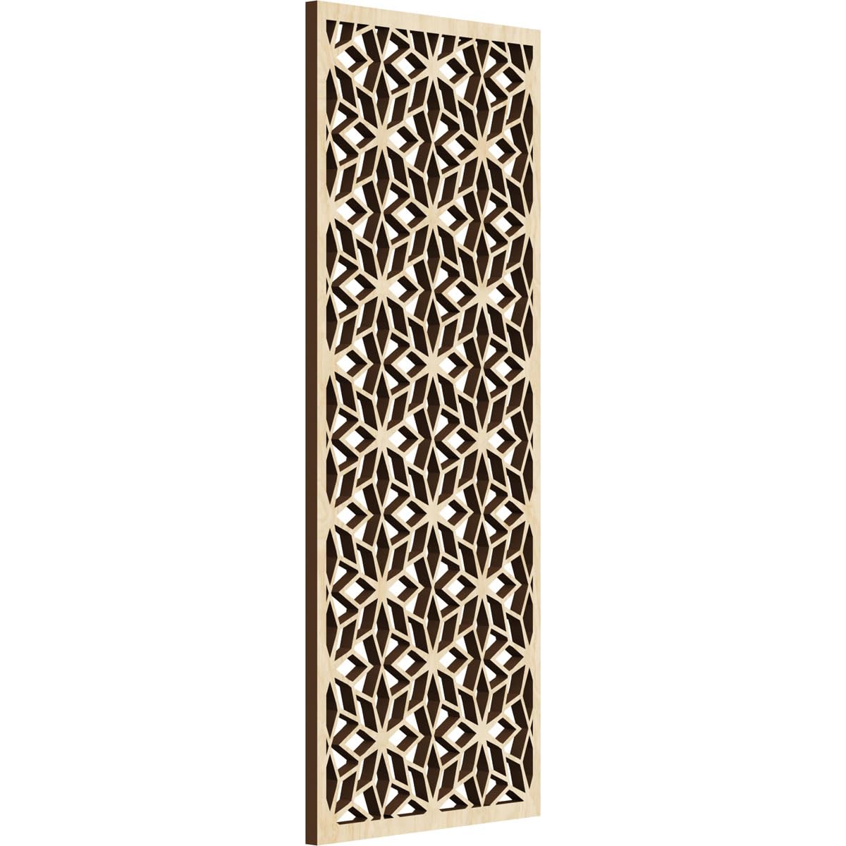 9 3/8"W x 24 3/8"H x 3/8"T Lake Decorative Fretwork Wood Wall Panels, Birch