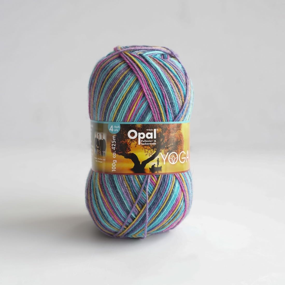 Opal Yoga Wool Sock Yarn, 100g Self-Patterning Knitting Yarn for Socks & Accessories (11662)