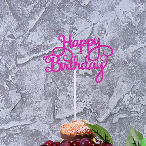 Angoily 25Pcs Happy Birthday Cake Toppers Picaretas Do Bolo de Coco Do Queque Do Bolo de Aniversário